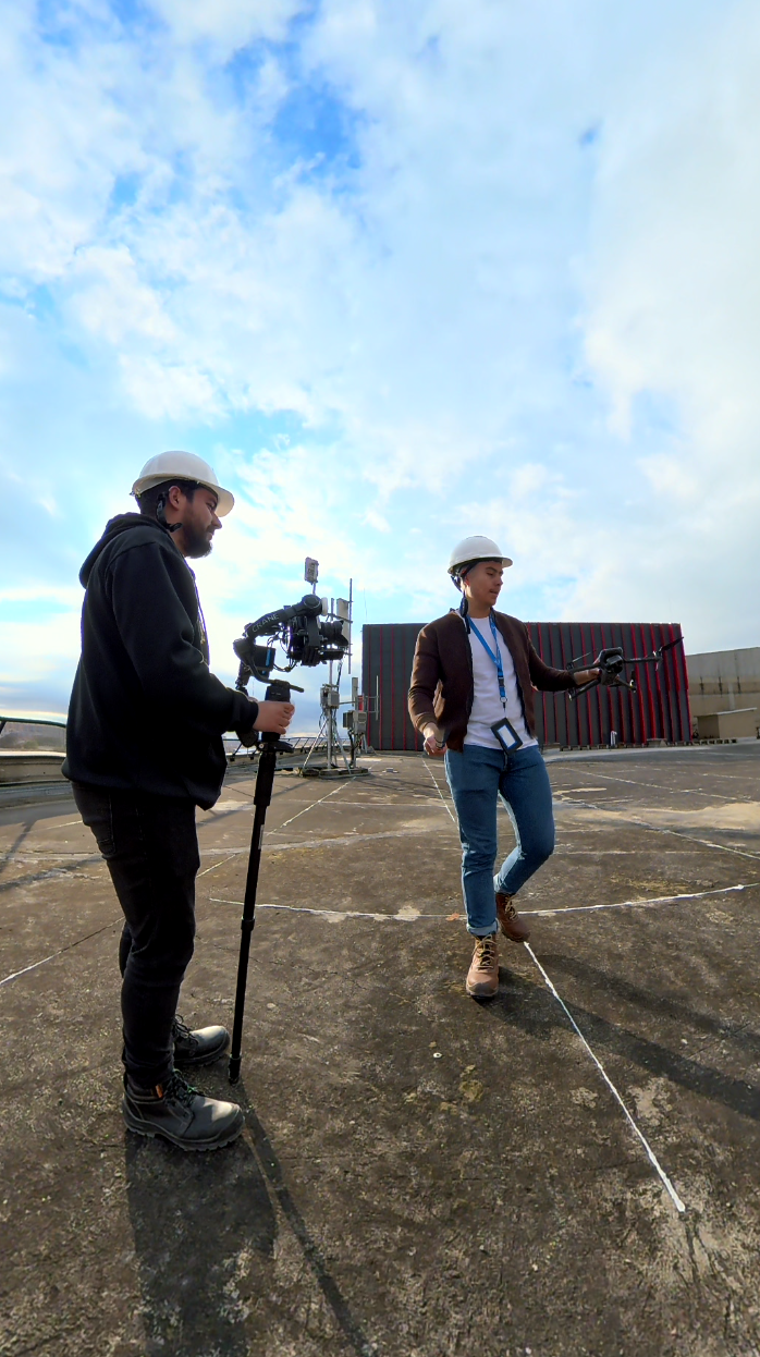 Volando drone en locación