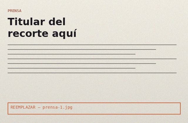 Nota de prensa